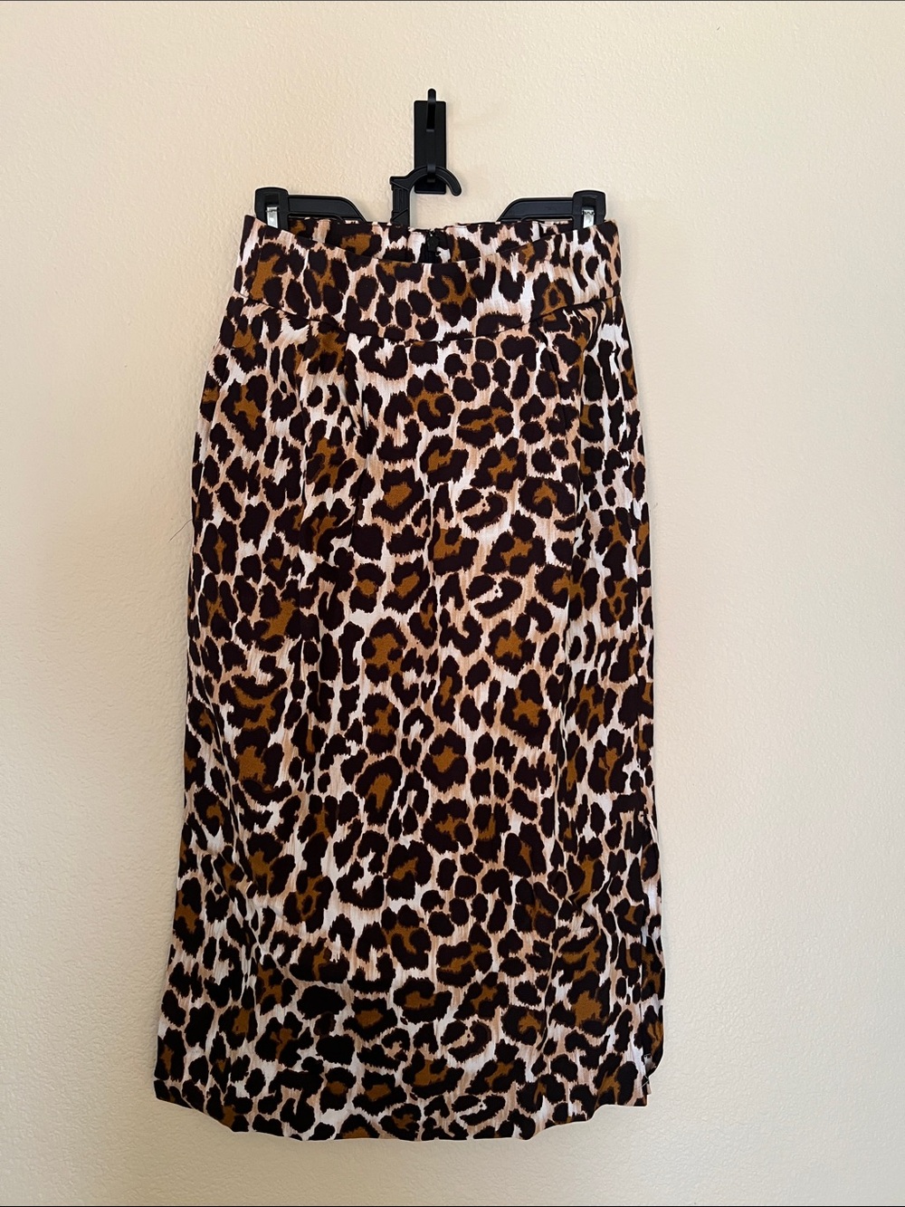 J. Crew Leopard Print Midi Skirt - Black, Brown, Cream
